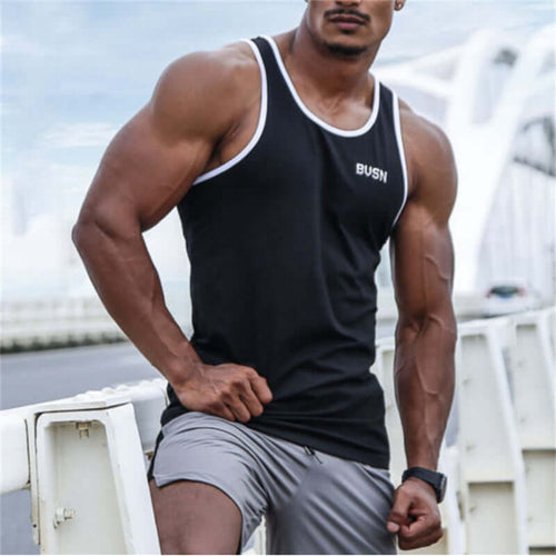 Men's Slim Fit Cotton Sports Training Vest - Blaze Athletic