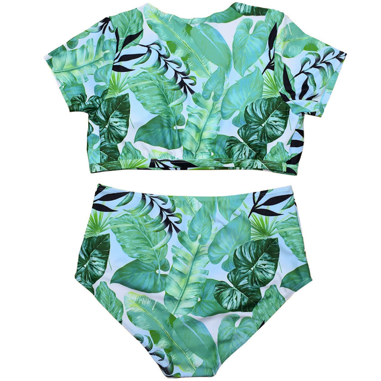 Women's Plus Size Split Swimsuit with Veil - Nylon Swimwear