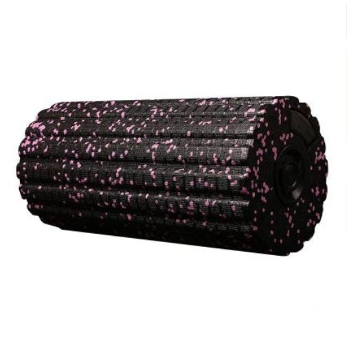 4-Speed Vibrating Foam Roller in black and pink, designed for muscle recovery and performance enhancement.
