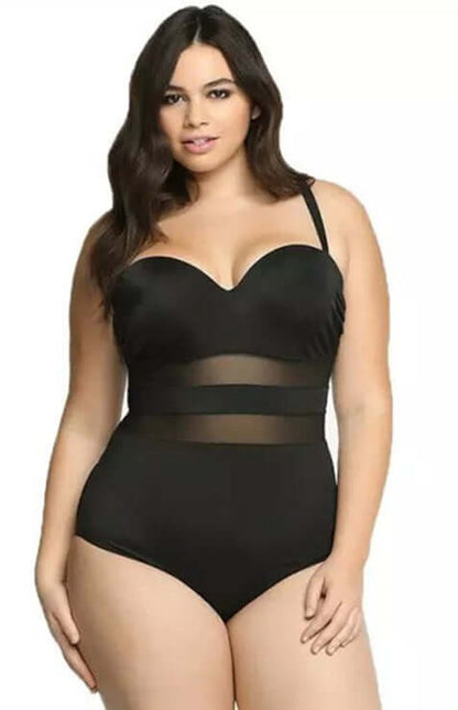 Women's Plus Size Swimsuit Spandex with Chest Pad