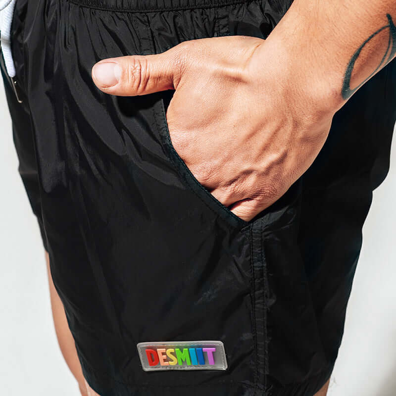 Men's Rainbow Print Swim Shorts - Quick-Dry Summer Trunks