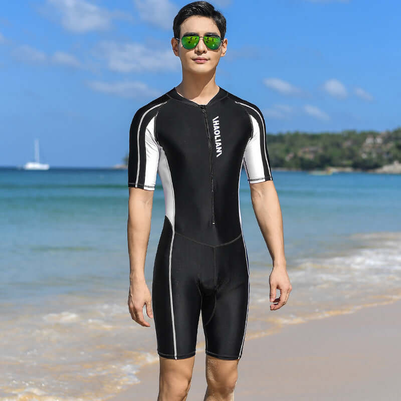 Men's Short-Sleeve Neoprene Surf Suit - Thermal Wetsuit