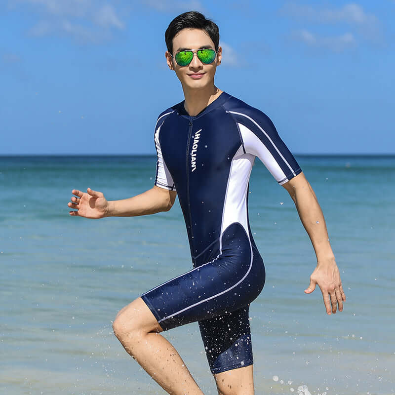 Men's Short-Sleeve Neoprene Surf Suit - Thermal Wetsuit
