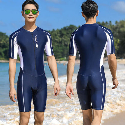 Men's Short-Sleeve Neoprene Surf Suit - Thermal Wetsuit