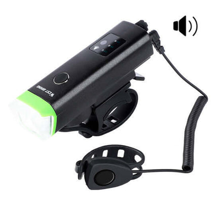 Intelligent Bicycle Headlight Horn USB Rechargeable LED Lamp
