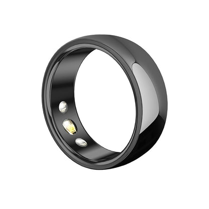 Health Emotion Management Smart Ring, a sleek black smart ring designed for tracking emotional wellbeing and health.