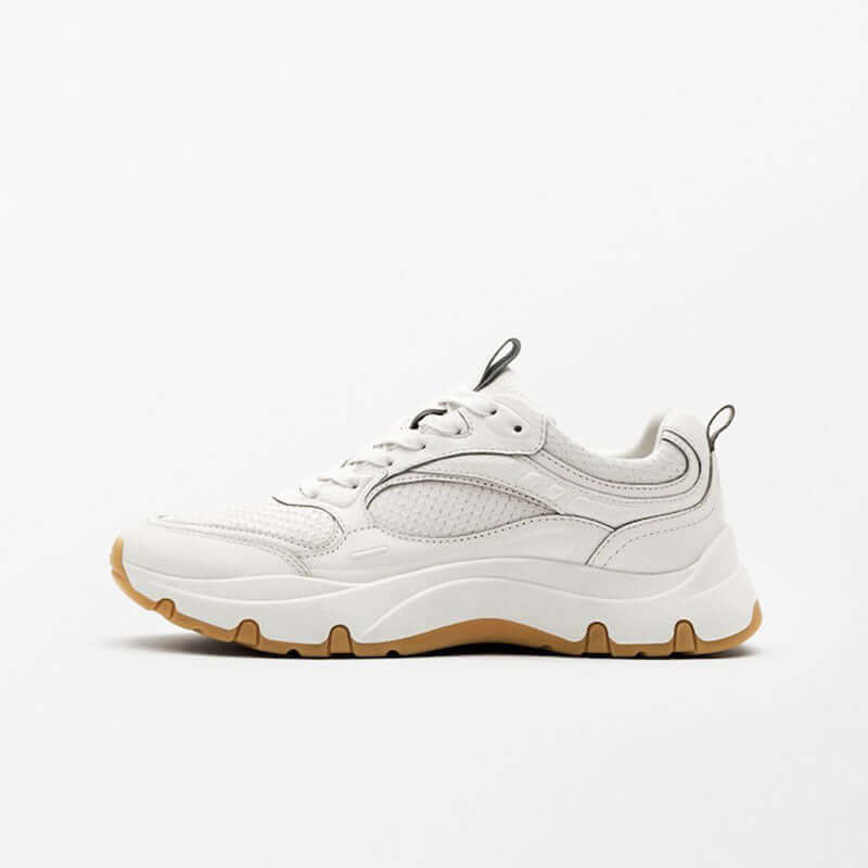 Women's First Layer Cowhide Casual Sneakers Thick Sole