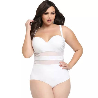 Women's Plus Size Swimsuit Spandex with Chest Pad