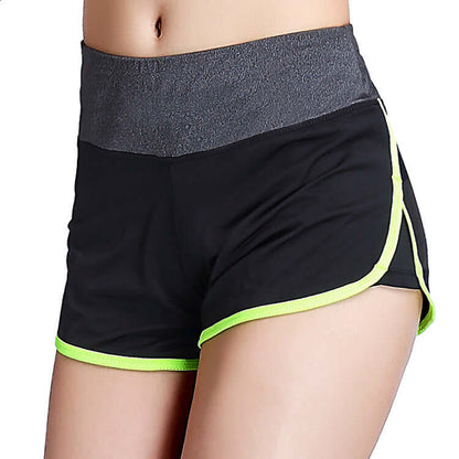 Women's Fake Two-Piece Fitness Shorts - Blaze Athletic