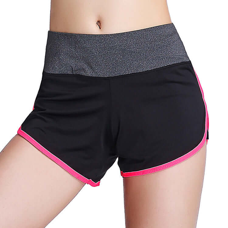 Women's Fake Two-Piece Fitness Shorts - Blaze Athletic