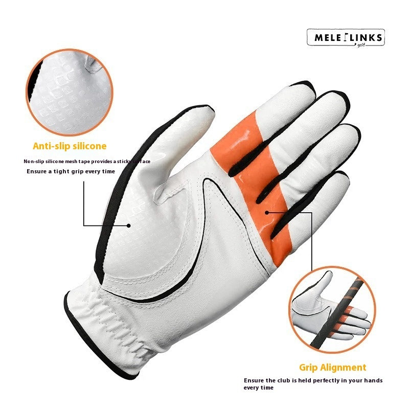 Golf Positioning Correction Grip Unisex Gloves featuring anti-slip silicone and grip alignment for improved performance.