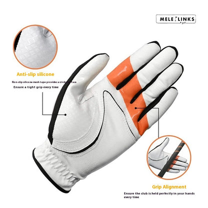 Golf Positioning Correction Grip Unisex Gloves featuring anti-slip silicone and grip alignment for improved performance.