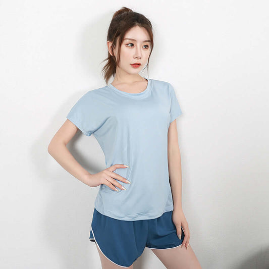 Women's Yoga Sports Short Sleeve T-Shirt Quick Dry