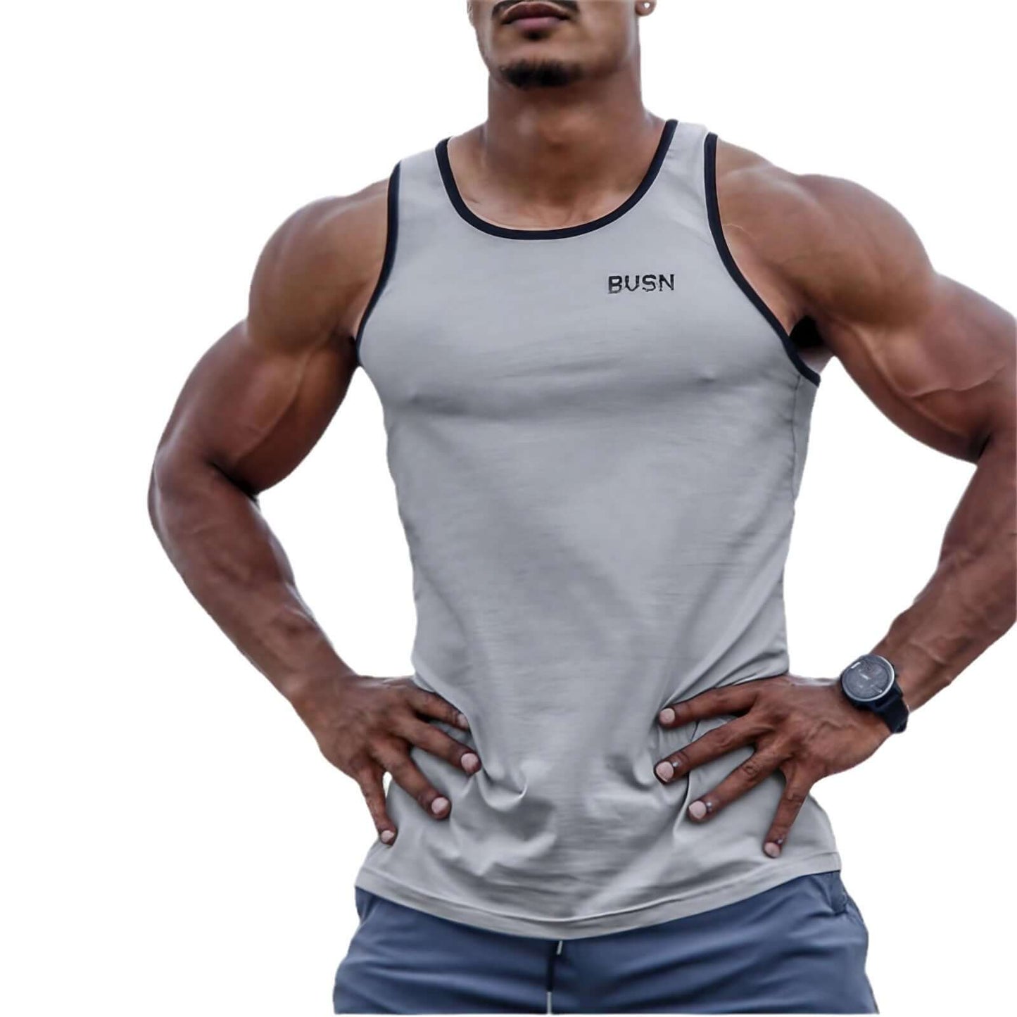 Men's Slim Fit Cotton Sports Training Vest - Blaze Athletic