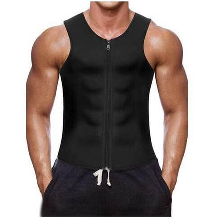 Men's Zipper Neoprene Sauna Vest Sweat - Blaze Athletic