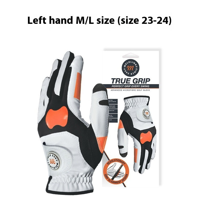 Golf Positioning Correction Grip Unisex Gloves left hand M/L size for improved grip and swing accuracy.