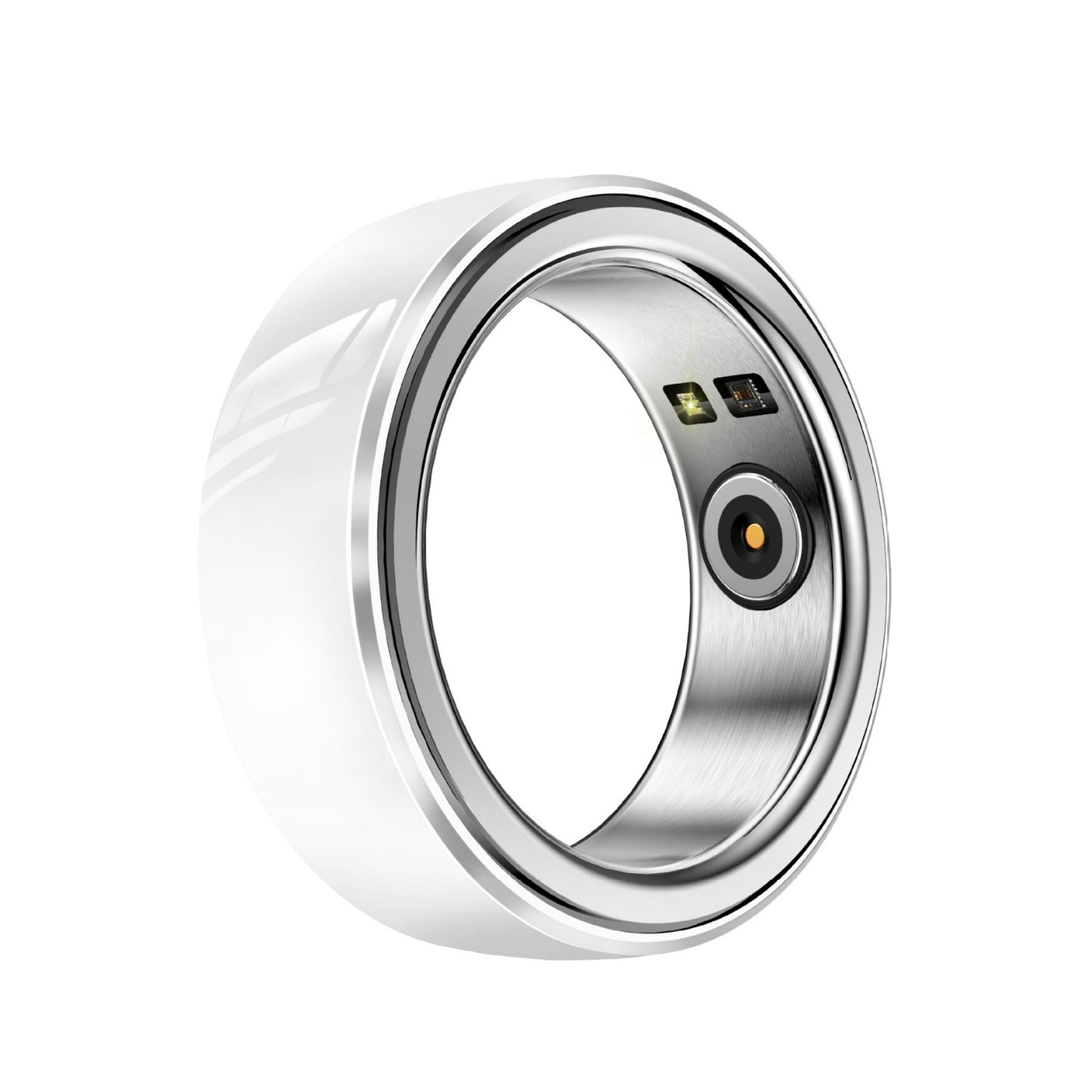Smart Ring Sports Health Heart Rate Blood Oxygen with sleek design and sensors for tracking health metrics.