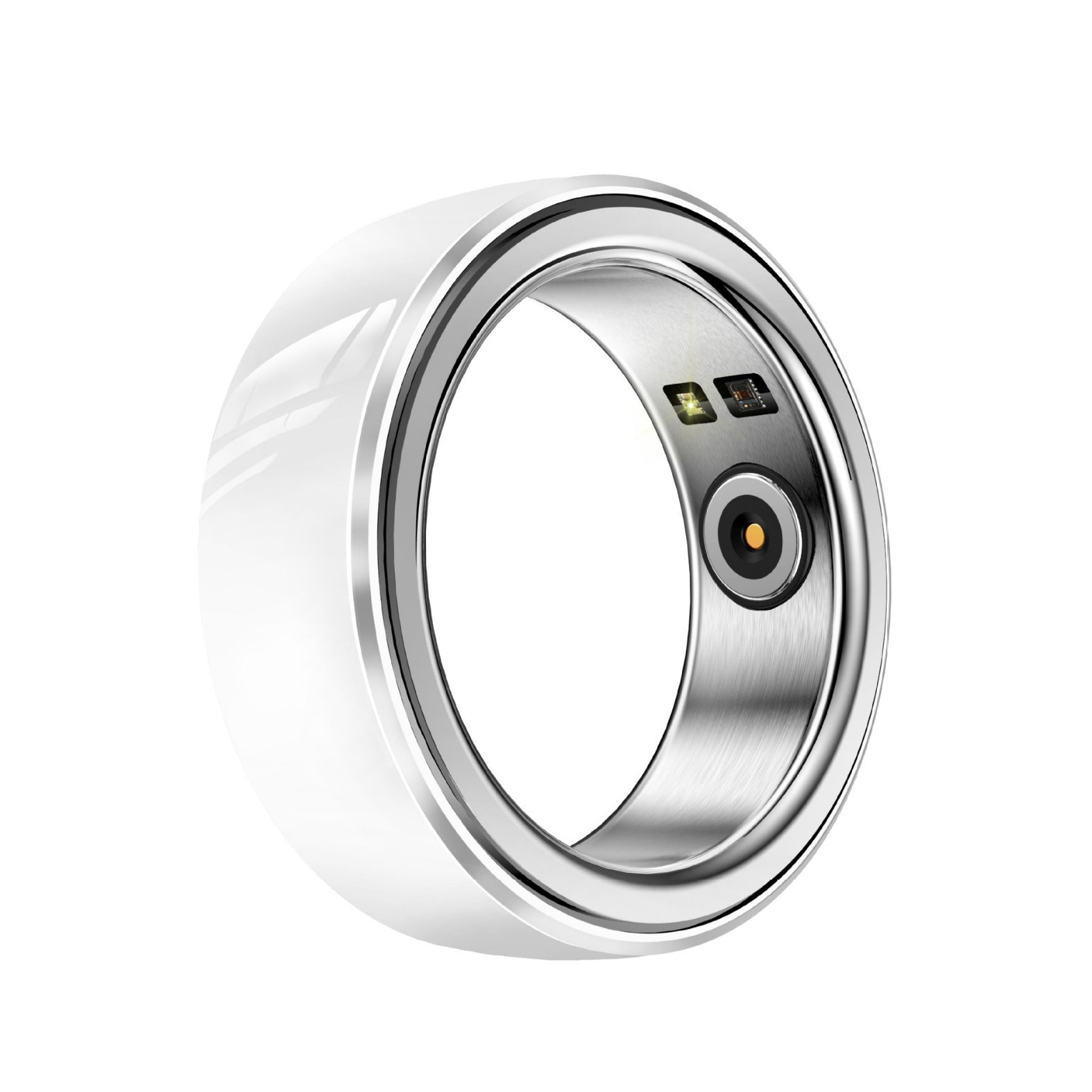 Smart Ring Sports Health Heart Rate Blood Oxygen with sleek design and sensors for tracking health metrics.
