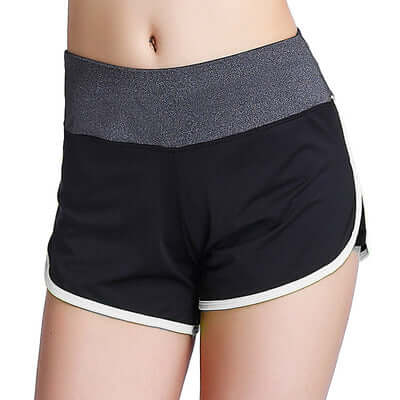Women's Fake Two-Piece Fitness Shorts - Blaze Athletic