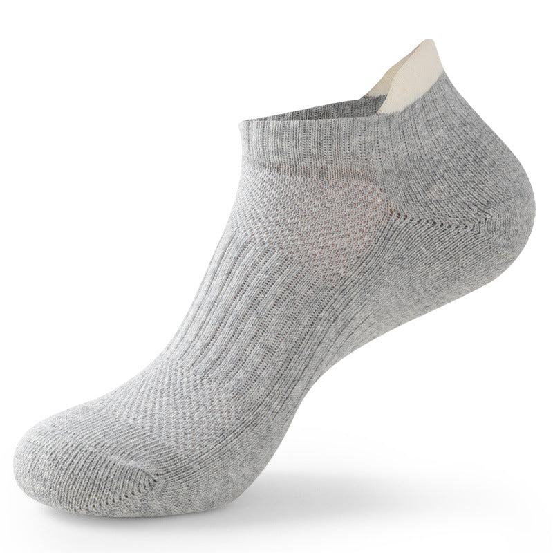 Women's Performance Running Socks in grey with white accents, designed for comfort and durability. Grey