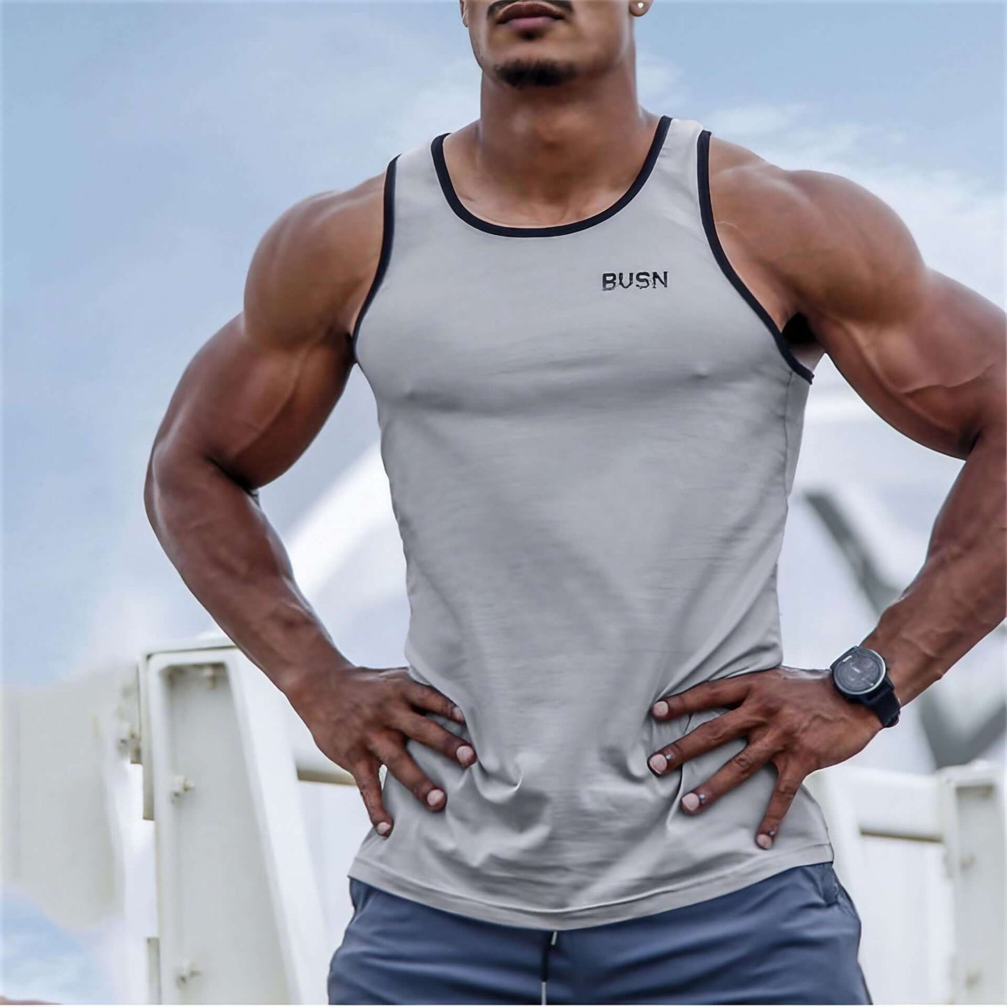 Men's Slim Fit Cotton Sports Training Vest - Blaze Athletic