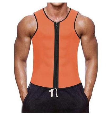 Men's Zipper Neoprene Sauna Vest Sweat - Blaze Athletic