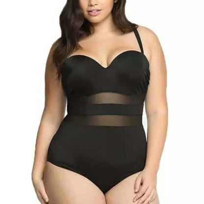 Women's Plus Size Swimsuit Spandex with Chest Pad