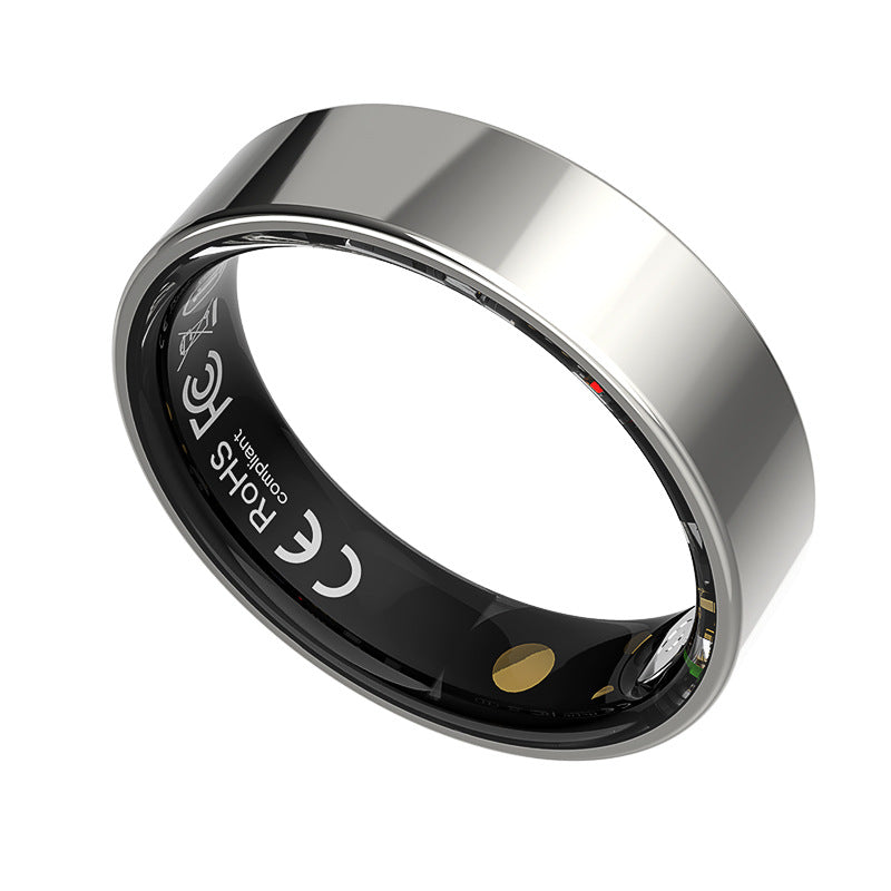 Multi-functional Waterproof Smart Ring showcasing sleek design and health monitoring features.
