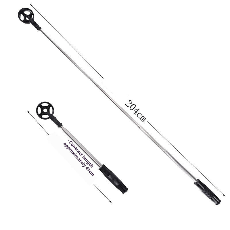Stainless Steel Golf Ball Retriever extending to 204cm, ideal for retrieving balls from difficult spots.